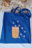 Shakti Kriti Unbleached Cotton Canvas Tote Bag | Women | Blue | Tote bag