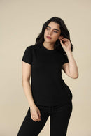 Carbontree Women Carbon Black Tencel Tee