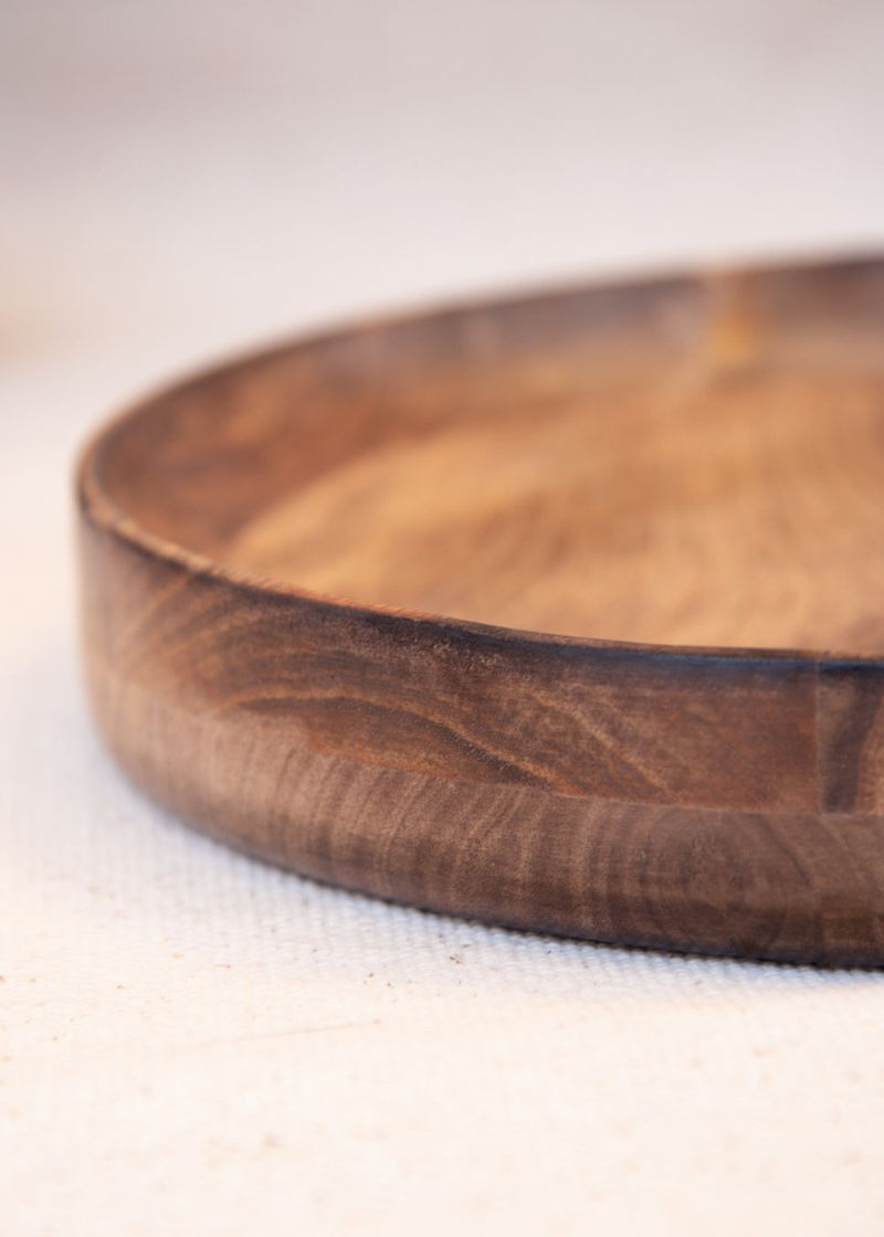 Hohmgrain Round Platter in Single Wood Piece