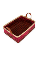 GreenKraft Blush Handcrafted Bamboo Tray - Set of 2