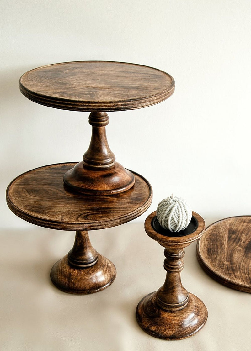 Hohmgrain Detachable Cake Stand with Candle Holder