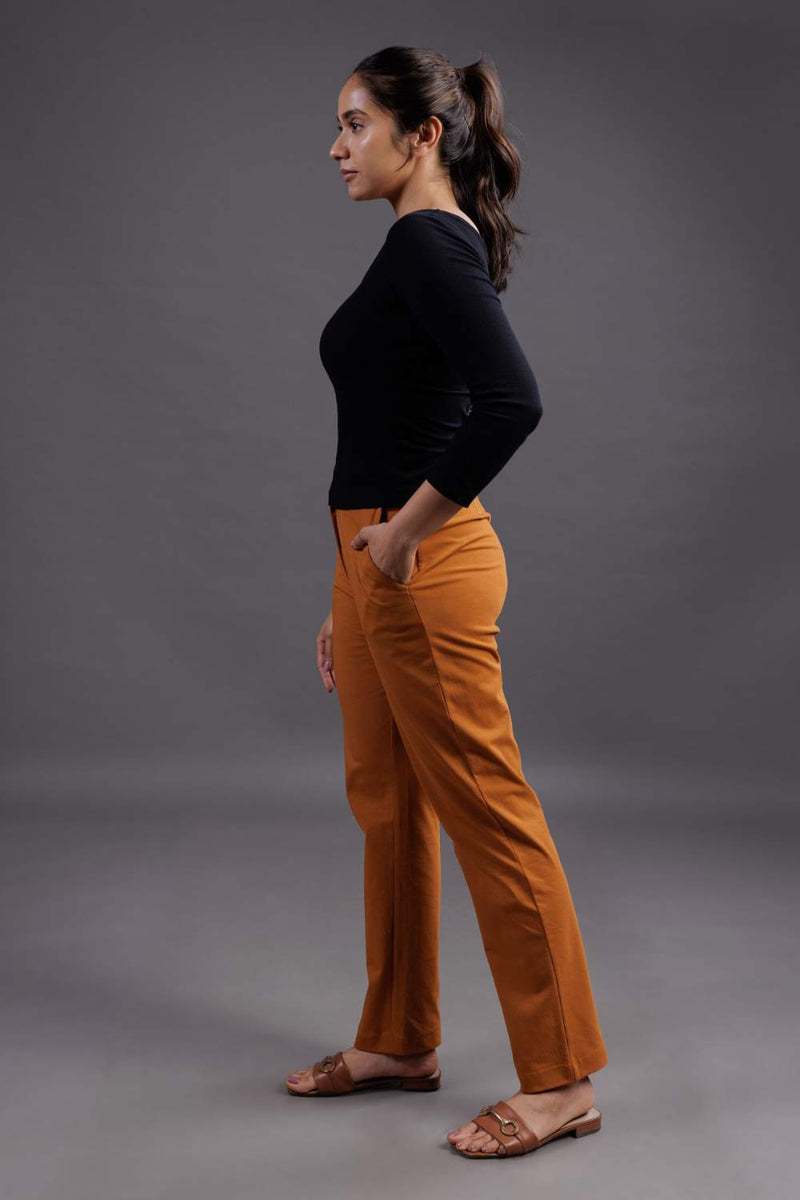 Carbontree Bamboo Women Carbon Black Full Sleeve Rib Top