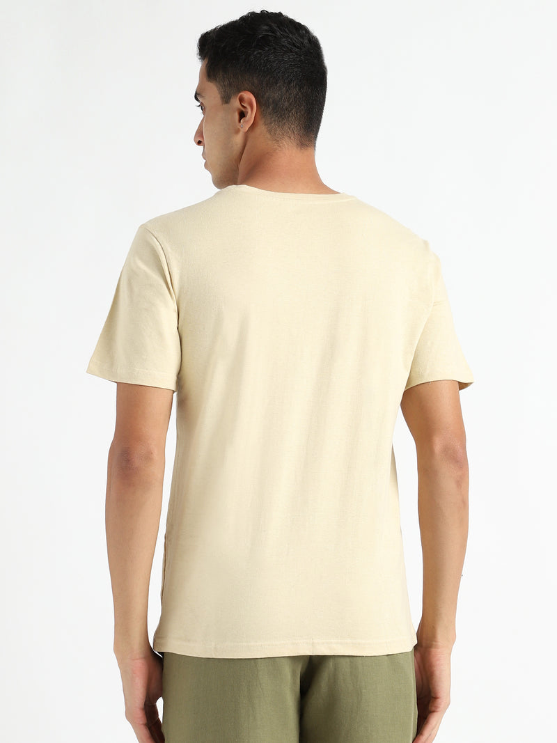Livbio Organic Cotton & Naturally Fiber Dyed Lemon Yellow Men's T-shirt