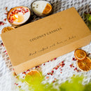 Thenga Eco-Friendly Coconut Diwali Candles Gift Box - Set of 3 Candles | Spice, Rose & Orange Pepper Soy Wax Candles 100 gm