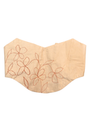 JOD Cotton body Fit Embroidered Floral Peach Corset Top for Women