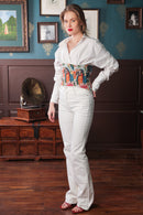 Label Muslin Canvas Bloom Corset Shirt