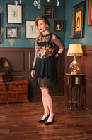 Label Muslin Midnight Ruffle Corset Dress Set