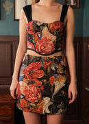 Label Muslin Dark Petal Skirt Set