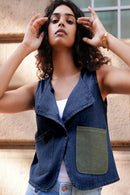 Un Denim - Dark Indigo Short Top X Waist Coat | Lightweight Denim