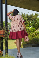 The Conscious Closet Smokey Pink Brisk Birdie Detachable Dress