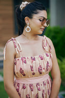 The Conscious Closet Roseshell Poppy Preach Dress in Handloom Cotton