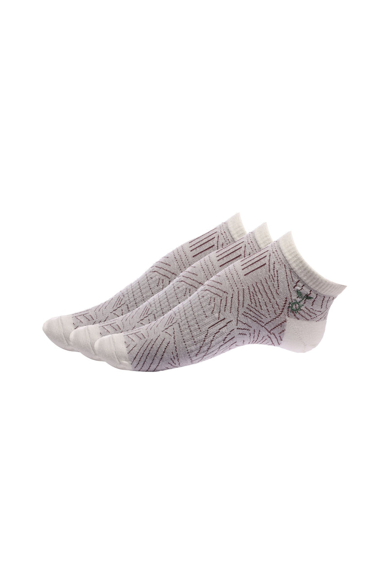 Griped Low Cut Striped Hemp Socks Pack of 3