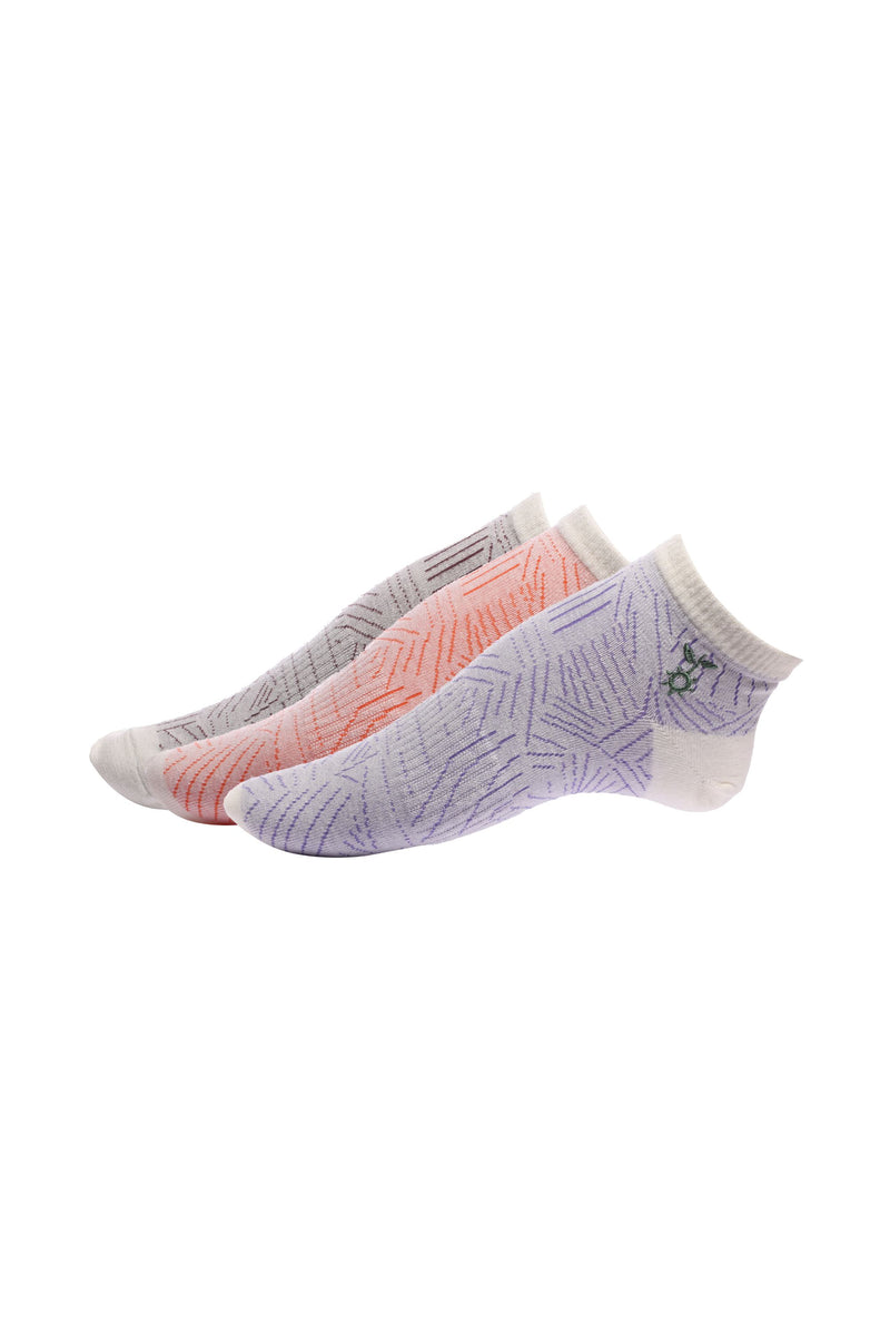 Griped Low Cut Striped Hemp Socks Pack of 3