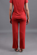 Carbontree Women Bold Red Bamboo Lounge Pant