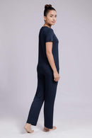 Carbontree Women Mid Night Navy Bamboo Lounge Pant