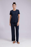 Carbontree Women Mid Night Navy Bamboo Lounge Pant