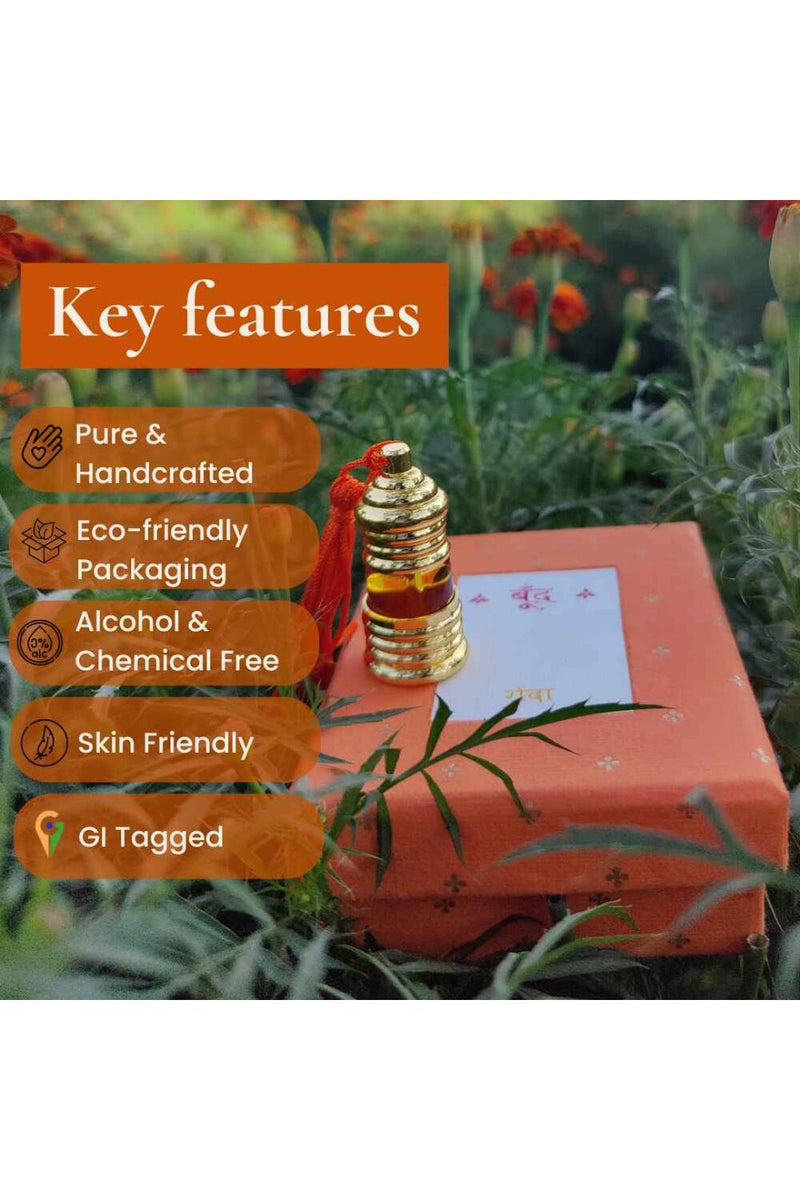 Boond Fragrances Orange गेंदा | Genda Natural Perfume Oil (Marigold Attar)