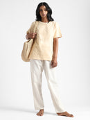 Livbio Organic Cotton & Naturally Dyed Rust Cream Women's T-shirt