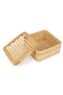 GreenKraft Mira Handcrafted Bamboo Square Box - Set of 3