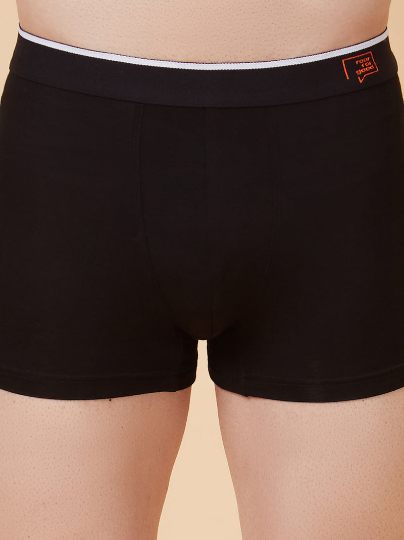 Roar for Good Black Underwear for Men | Made from Bamboo Trunks| Softer than Cotton | Anti odour | No-Marks waistband