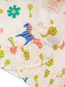 Greendigo Organic Cotton Pack of 2 Top and Pant for Newborn Baby Girls - Off White