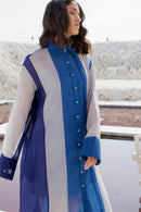 The Loom Art Salted Sea Handwoven Chanderi Silk Shirt Dress