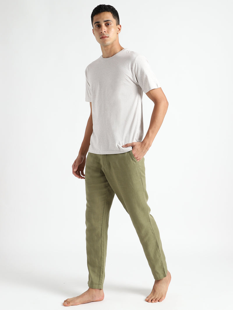 Livbio Organic Cotton & Naturally Fiber Dyed Grey Melange Men's T-shirt