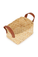 GreenKraft Avella Handcrafted Bamboo Basket with Handles - Set of 2