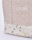 Eco Tote Hemp Bag | Beige & White