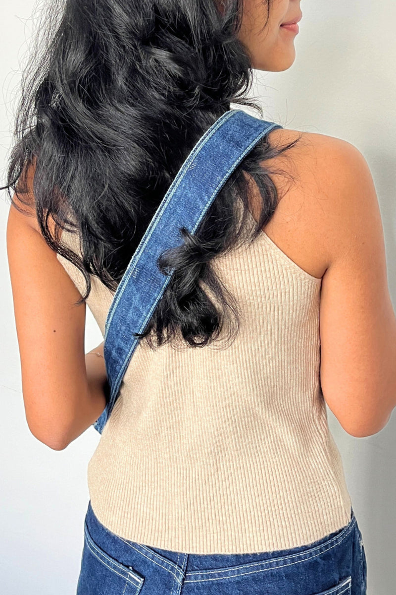 Un Denim - Crossbody Sling Bag with Bottle Holder