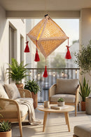 GreenKraft Jhoomar Handcrafted Bamboo Lantern Natural