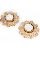 GreenKraft Marigold Handcrafted Bamboo Tea light Holder - Set of 5