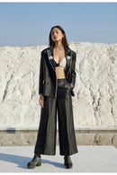 The Loom Art Black Spade Co-ord (Set of 3) Handwoven Satin Silk Co-ord