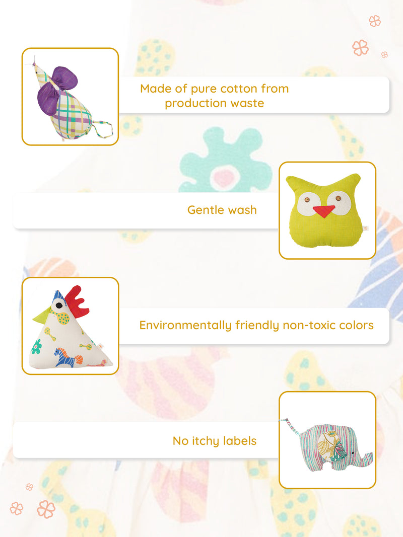 Greendigo Organic Cotton Elephant Soft Toy for Babies