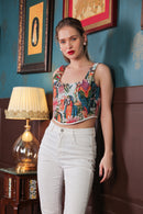 Label Muslin Canvas Corset Top