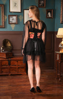 Label Muslin Midnight Ruffle Corset Dress Set