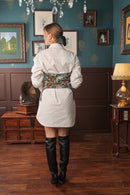 Label Muslin Sage Structure Corset Shirt