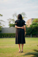 The Conscious Closet Black and Spanish Green Black Ash Detachable Dress