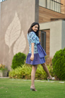 The Conscious Closet Blueberry Haze  Casper Leafy Detachable Dress