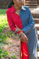 HALF AND HALF SHIRT DRESS