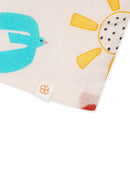 Greendigo Organic Cotton Pack of 1 Romper for Newborn Baby Girls - Off White