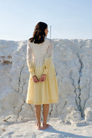 The Loom Art Corn Silk Handwoven Chanderi Silk Dress