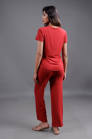 Carbontree Women Bold Red Bamboo Tee