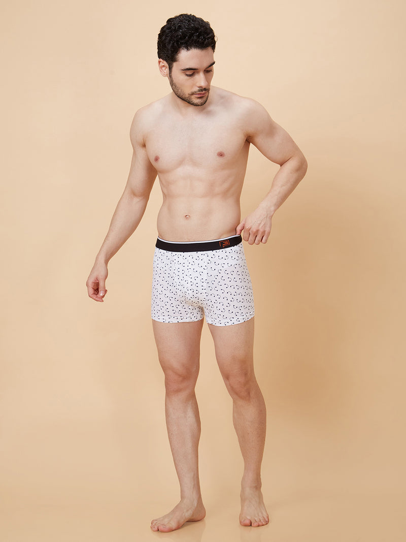 Roar for Good White Trunks | Headphone Print | Made from Bamboo | Softer than Cotton | Anti odour | No-Marks waistband