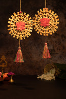 GreenKraft Mandala Lotus Handcrafted Banana Hanging - Set of 2