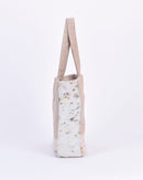Eco Tote Hemp Bag | Beige & White