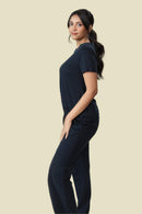 Carbontree Women Mid Night Navy Tencel Tee