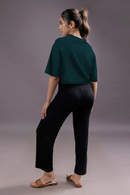 Carbontree Bamboo Women Rustic Blue Boxy Tee