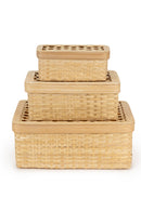 GreenKraft Mira Handcrafted Bamboo Rectangular Box - Set of 3