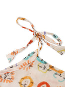 Greendigo Organic Cotton Pack of 2 Jhablas for Newborn Baby Girls - White